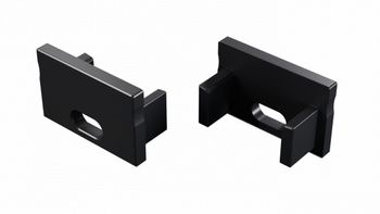 LUMINES Zaślepka ALU do profilu LED FMN czarna z otworem 12-1702-10