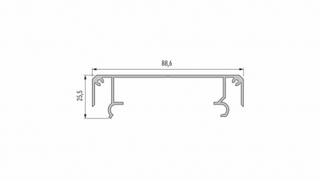 Profil LUMINES typ Largo M1 srebrny anod. 1 m