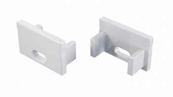 Zaślepka ALU do profilu LED LUMINES FMN biała z otworem 12-1701-10