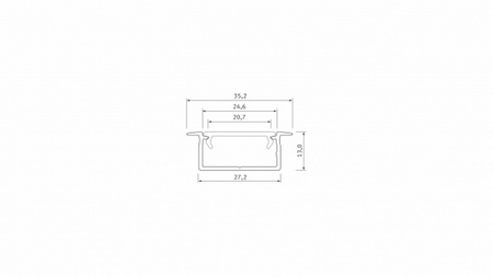 LUMINES Profil LED typ Gemi surowy 2,02 m 10-1020-20