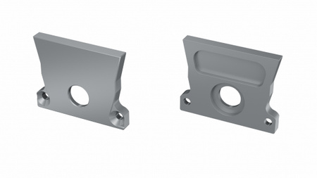 LUMINES Zaślepka ALU Strada srebrna anodowana z otworem