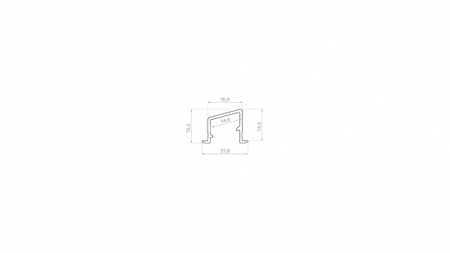 Profil LED LUMINES typ V czarny lakierowany 2,02 m  10-1165-20