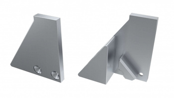 LUMINES Zaślepka ALU do profilu LED I6 8mm srebrna lewa z podporą