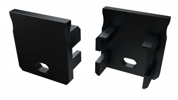 LUMINES Zaślepka ALU do profilu LED Y czarna z otworem