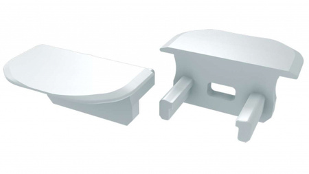 LUMINES Zaślepka do profilu LED B biała z otworem okrągła