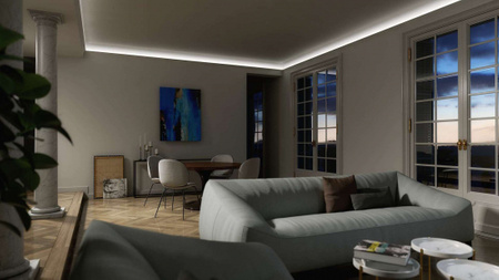 Profil LED LUMINES typ Logi srebrny anodowany 2,02 m  10-0504-20