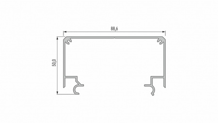 Profil LUMINES typ Largo M2 srebrny anod. 1 m