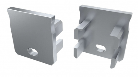 LUMINES Zaślepka ALU do profilu LED Y srebrna z otworem