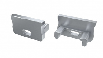 Zaślepka ALU do profilu LED LUMINES A srebrna z otworem