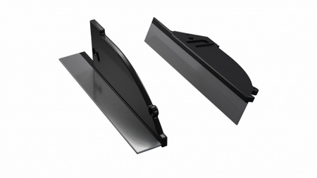 LUMINES Zaślepka ALU do profilu LED TOPO czarna lakierowana prawa z otworem