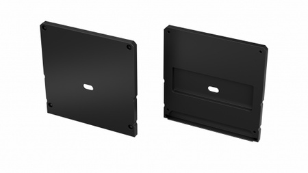 Zaślepka ALU do profilu LED LUMINES LARGO M2+LARGO czarna lakierowana z otworem