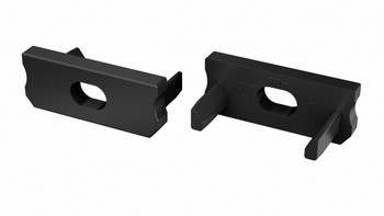 Zaślepka do profilu LED LUMINES D czarna z otworem