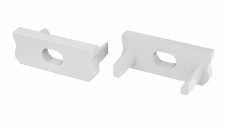 Zaślepka do profilu LED LUMINES D biała z otworem