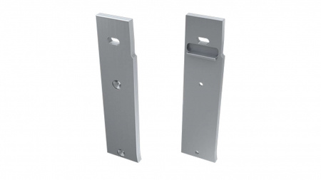 LUMINES Zaślepka ALU do profilu LED FLARO srebrna lewa prosta otworem