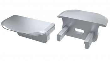 Zaślepka do profilu LUMINES B srebrna lakierowana z otworem okrągła