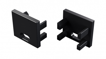 Zaślepka ALU LUMINES CANTO/VIGO czarna lakierowana z otworem 12-1692-10