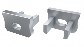 Zaślepka ALU do profilu LED LUMINES X srebrna z otworem