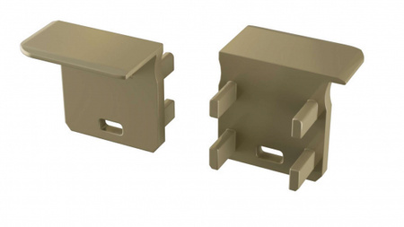 LUMINES Zaślepka do profilu LED J inox z otworem prawa