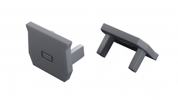 LUMINES Zaślepka do profilu axel srebrna lak. 2w1 12-1515-01