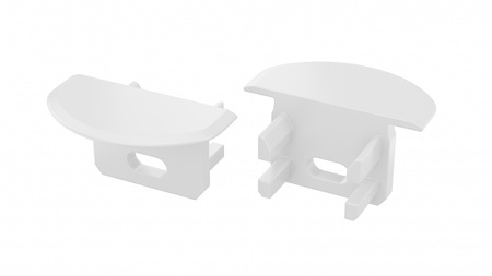 LUMINES Zaślepka do profilu U biała z otworem