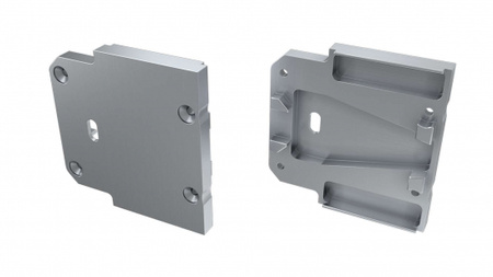 Zaślepka ALU do profilu LED LUMINES DOPIO srebrna z o.