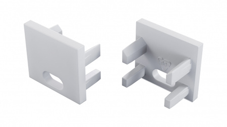 Zaślepka do profilu LUMINES CANTO/VIGO biała  z otworem 12-1691-00