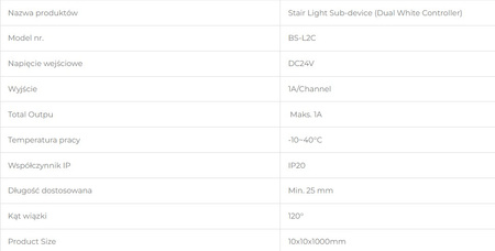 Adresujący moduł schodowy Miboxer BS-L2C