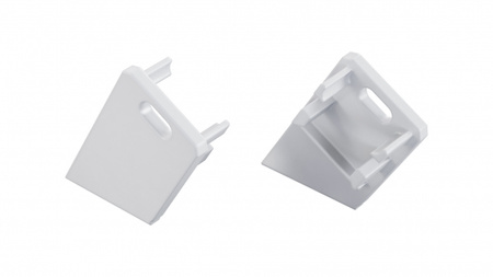 Zaślepka ALU LUMINES Sono biała lakierowana lewa z otworem 12-1321-10