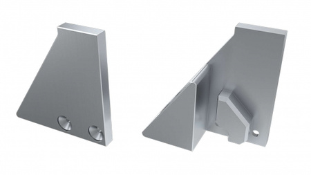 LUMINES Zaślepka ALU do profilu LED I6 6mm srebrna prawa z podporą