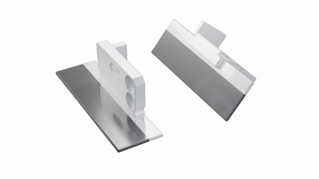 Zaślepka ALU do profilu LED LUMINES MONO biała z otworem lewa