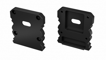 LUMINES Zaślepka ALU do profilu LED TALIA M1+TALIA czarna lakierowana z otworem