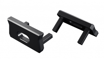 Zaślepka ALU LUMINES atom czarna anodowana z otworem 12-1542-10