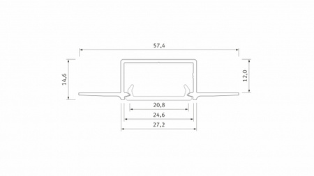 LUMINES Profil LED typ Hiro surowy 2,02 m 10-0860-20