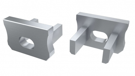 Zaślepka ALU do profilu LED LUMINES X srebrna z otworem