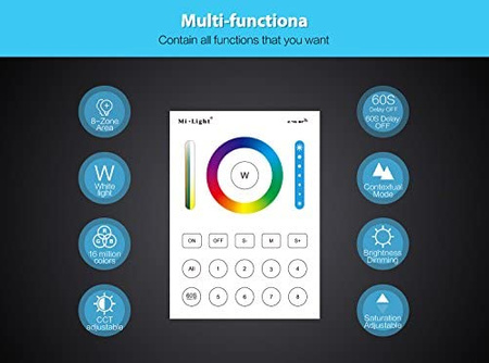 Mi Light panel B8- 8 strefowy dotykowy RGB+CCT 2.4G Original Milight© FUT B8