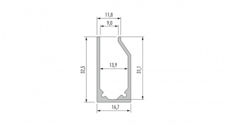Profil LED LUMINES typ I6 srebrny anodowany 3 m 10-0474-30