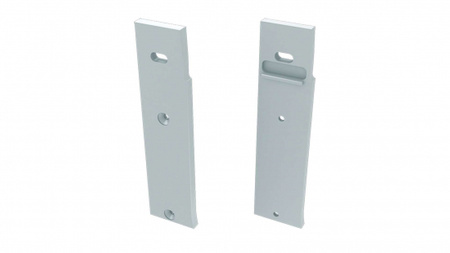 LUMINES Zaślepka ALU do profilu LED FLARO biała prawa prosta z otworem