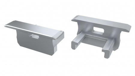 LUMINES Zaślepka do profilu LED B szara z otworem