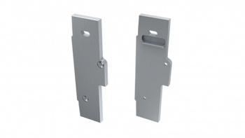 Zaślepka ALU do profilu LED LUMINES TIANO srebrna prawa prosta z otworem