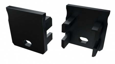 LUMINES Zaślepka ALU do profilu LED Y czarna z otworem