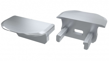 LUMINES Zaślepka ALU do profilu LED B srebrna z otworem okrągła