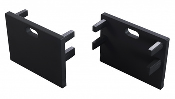 LUMINES Zaślepka do profilu Motta czarna  z otworem 12-1682-00