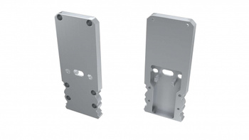 LUMINES Zaślepka ALU do profilu LED TALIA M2+TALIA srebrna z otworem