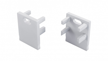 Zaślepka do profilu LUMINES Bruno biała  z otworem 12-1671-00