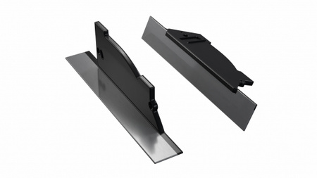 Zaślepka ALU do profilu LED LUMINES PERO czarna lakierowana z otworem prawa