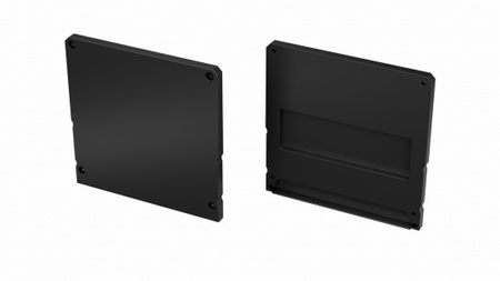 LUMINES Zaślepka ALU do profilu LED LARGO M2+LARGO czarna lakierowana