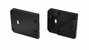 LUMINES Zaślepka ALU do profilu LED UNICO czarna lakierowana lewa z otworem