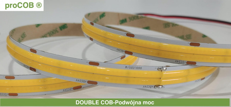 Taśma LED proCOB® 24V DOUBLE DUAL Dwurzędowe COB 3000K Ciepla Barwa ULLS37 proCOB®