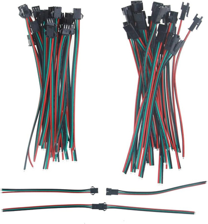 Konektor złączka 3-pin do taśm LED 3 żyłowej IC Digital ws2811 męska żeńska KOMPLET ULAC308 proCOB®