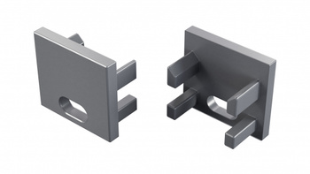 Zaślepka ALU LUMINES CANTO/VIGO srebrny anodowana z otworem 12-1695-10